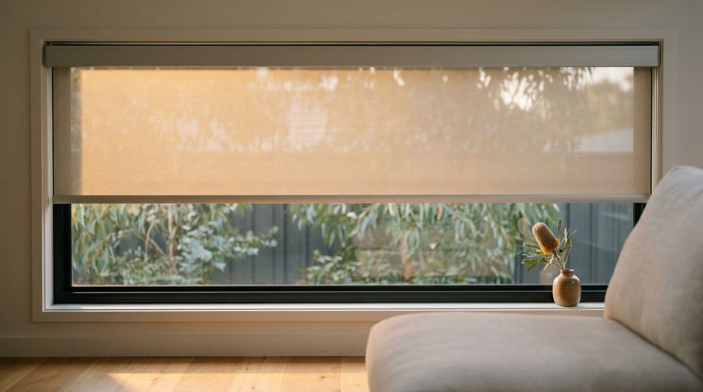 Roller blind installation detail in a new Melbourne home